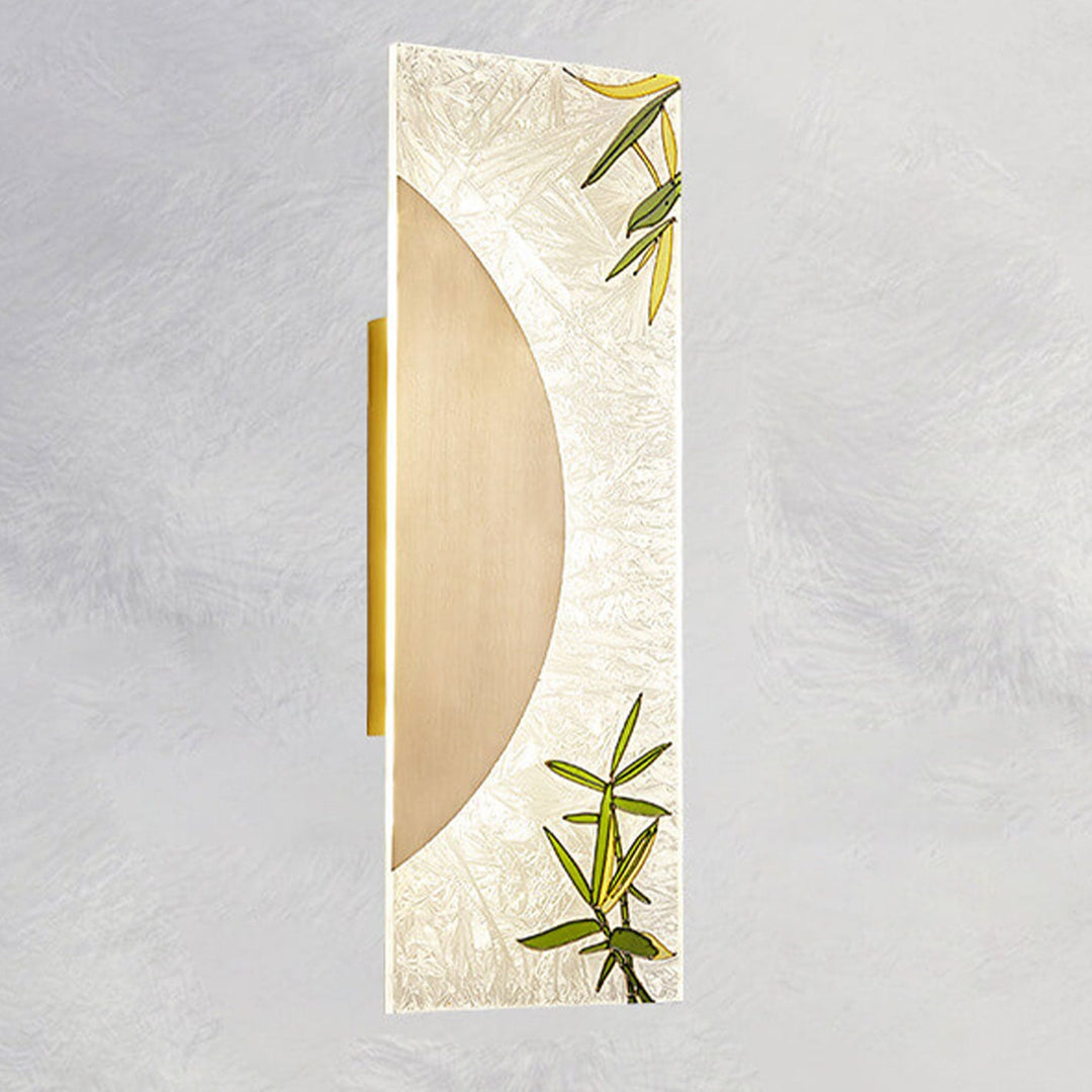 Nouveau style chinois applique murale LED design ultra-mince en cuivre complet 