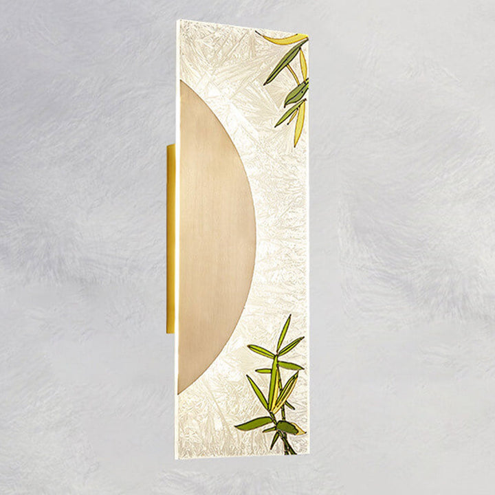 Nouveau style chinois applique murale LED design ultra-mince en cuivre complet 