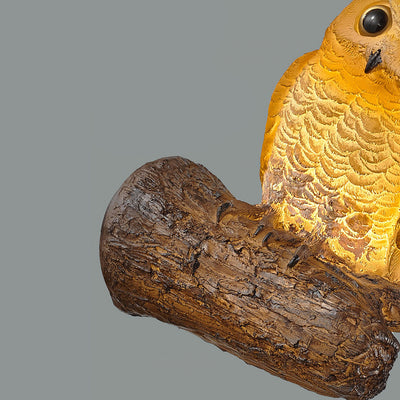 Retro Creative Resin Animal Owl 1-Light Wall Sconce Lamp