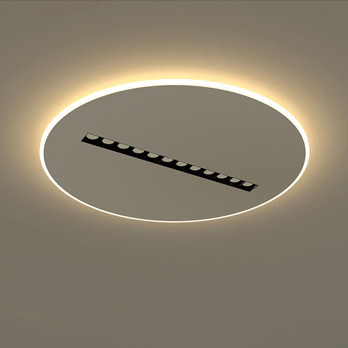 Projecteurs ronds plats simples et modernes, plafonnier à montage encastré à LED 