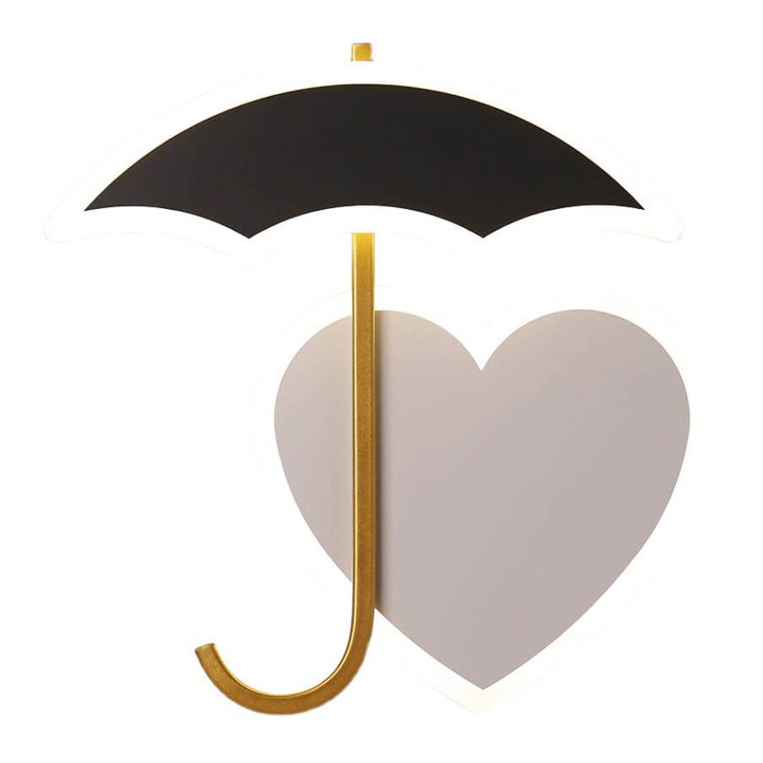 Nordic Creative Umbrella Herz Acryl LED Wandleuchte 