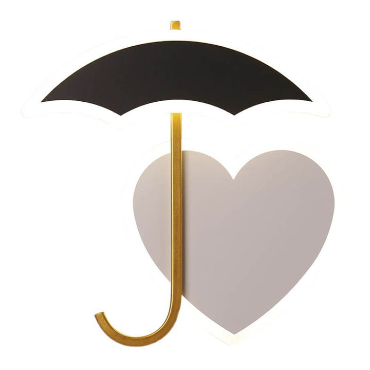 Nordic Creative Umbrella Herz Acryl LED Wandleuchte 