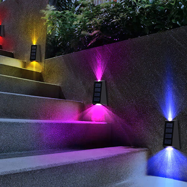 Applique murale LED solaire trapézoïdale simple pour l&