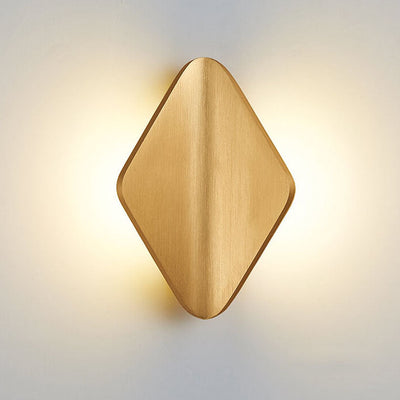 Modern Bending Rhombus Aluminum LED Wall Sconce Lamp