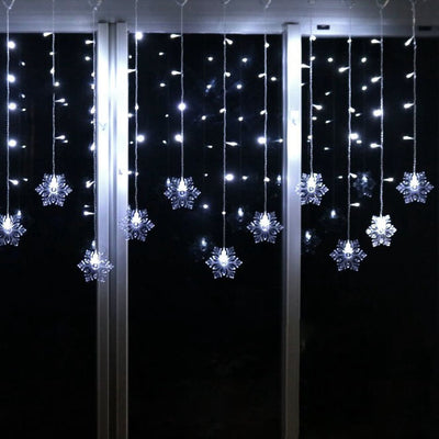 Télécommande flocon de neige guirlande lumineuse à LED clignotante décorative 