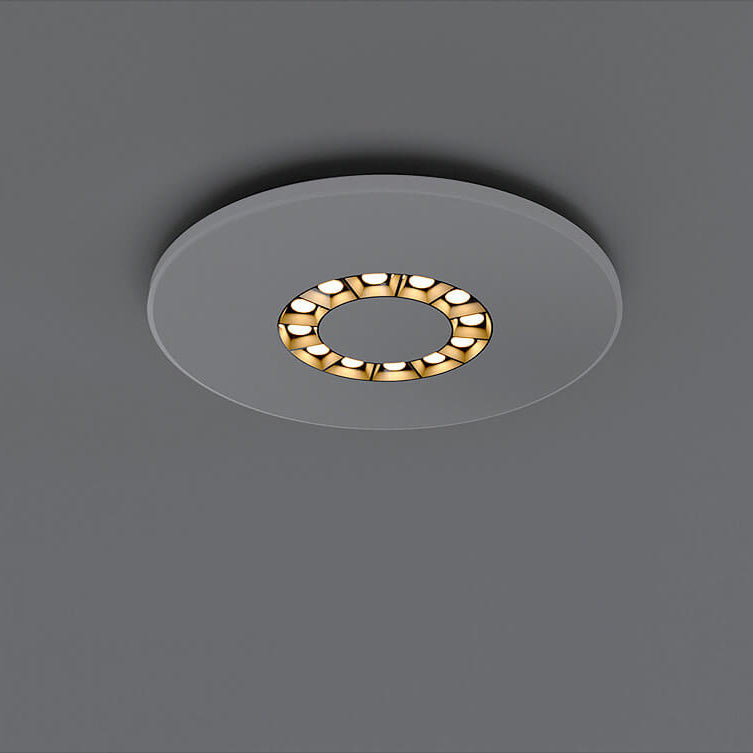 Lumière LED encastrée au design moderne et créatif avec double cercle/carré 