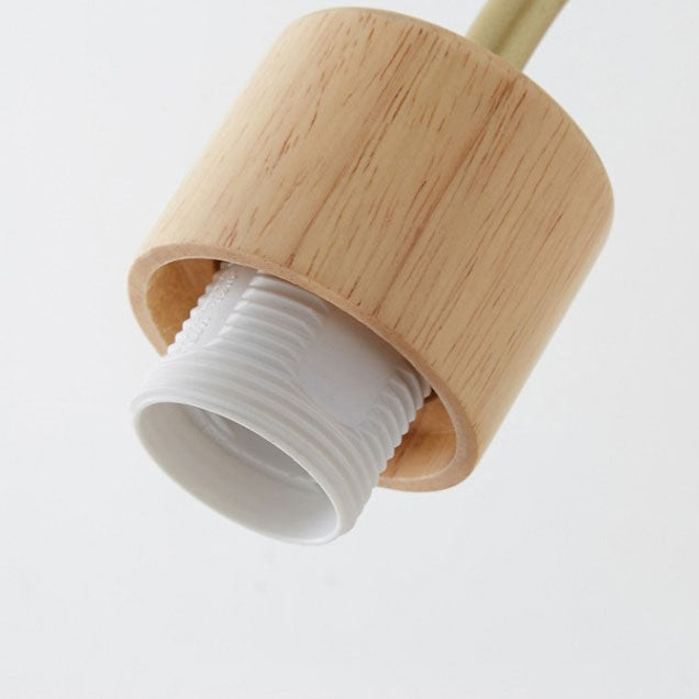 Zeitgenössische nordische 1-flammige Wandleuchte aus Acryl, Holz und Eisen mit Kugel- und Streifendesign für das Wohnzimmer 