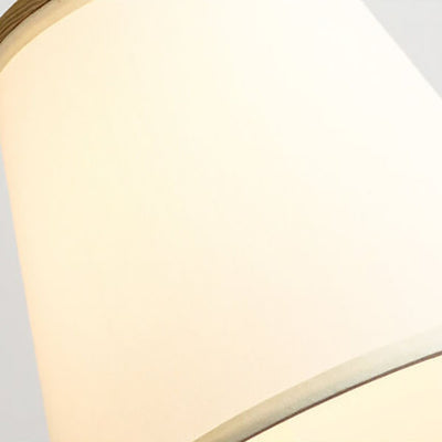 Nordic Minimalist Solid Wood Fabric Cone 1-Light Pendant Light