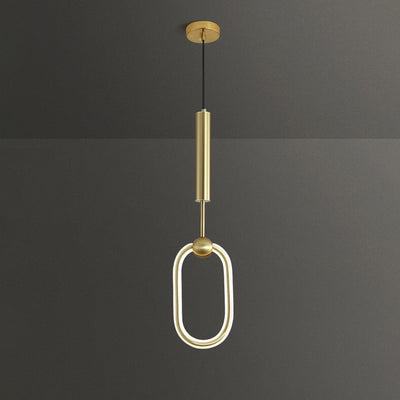 Nordic Luxury Gold Circle Ring LED Pendant Light