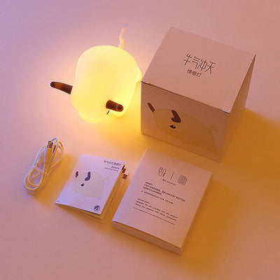 Tier Kuh Silikon USB Timer Dimmbare LED Nachtlicht Tischlampe 