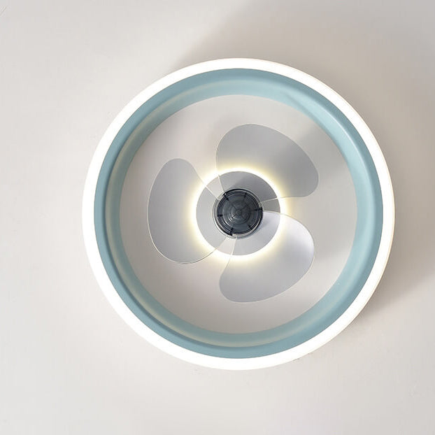 Einfacher moderner Acryl-Leichtgewicht-LED-Deckenventilator mit Licht 