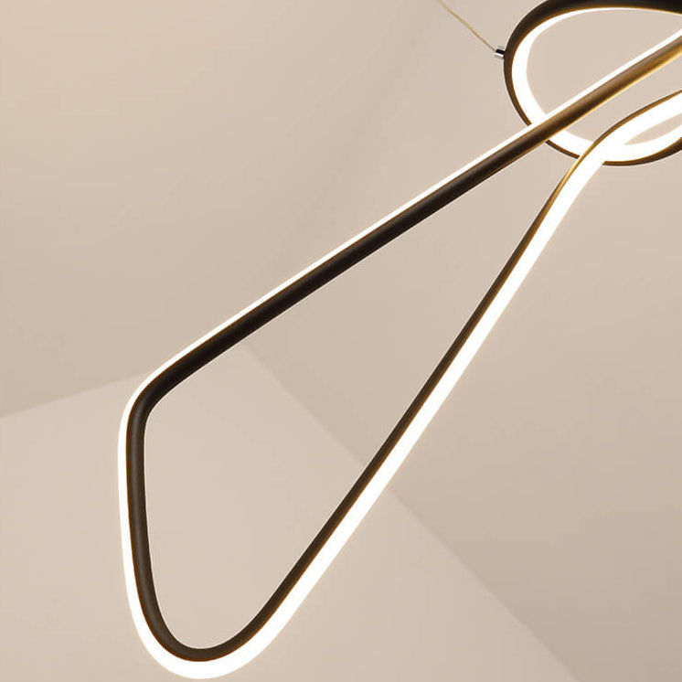 Lustre LED créatif avec design de nœud léger et luxueux 