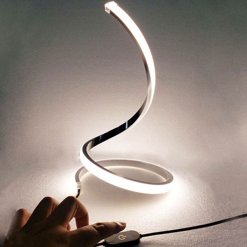 Modern Creative Snake Shape LED Touch Dimming Table Lamp