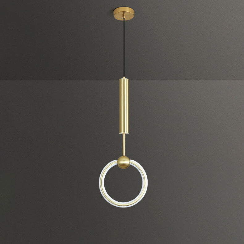 Nordic Luxury Gold Circle Ring LED Pendant Light