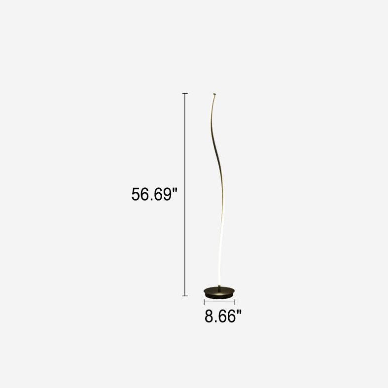 Nordic Minimalist Long Curve LED Standing Floor Lamp