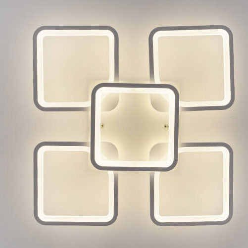 Minimalist Square Combination Acrylic LED Flush Mount Ceiling Light