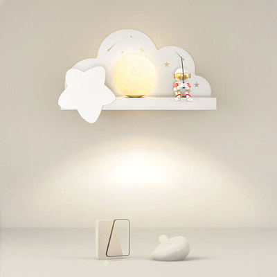 Childlike Creative Moon Astronaut Design LED Wall Sconce Lamp