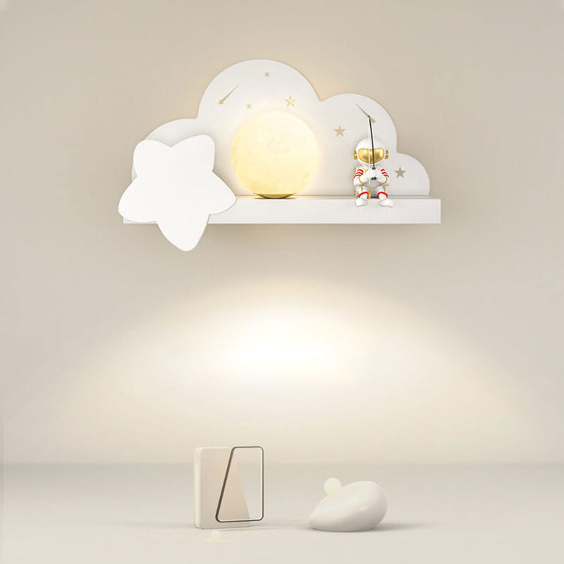 Childlike Creative Moon Astronaut Design LED Wall Sconce Lamp