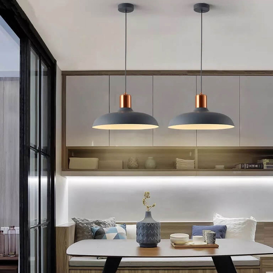 Lampe suspendue nordique créative à 1 lumière couleur macaron 