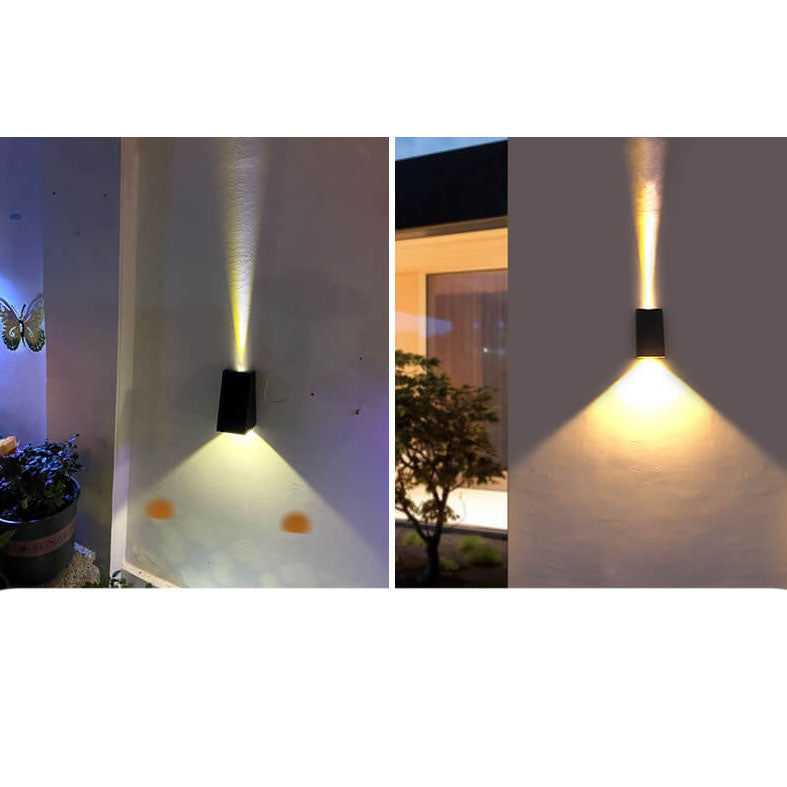Lampe murale à LED étanche extérieure trapézoïdale simple solaire 