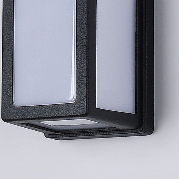Moderne minimalistische LED-Wandleuchte für den Außenbereich aus Aluminium und Acryl mit quadratischem Stab, wasserdicht, für Terrasse 