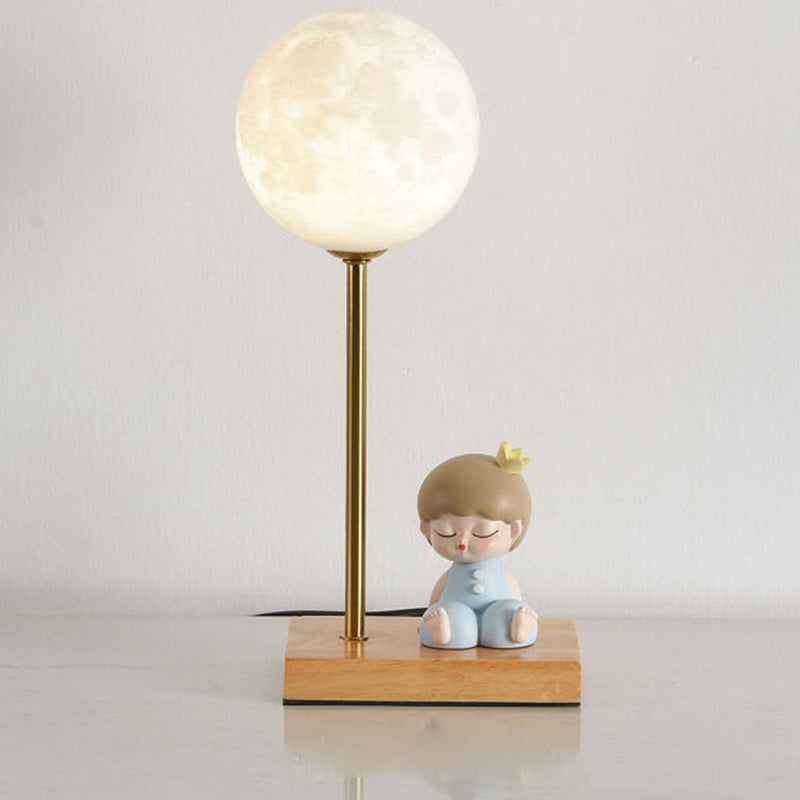 Nordic Creative 3D Printed Moon 1-Licht dekorative Tischlampe