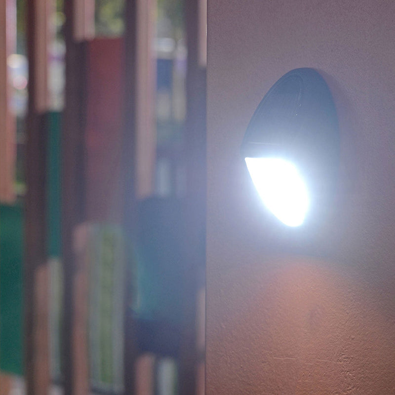 مصباح حائط حديث خارجي يعمل بالطاقة الشمسية LED بشكل بيضاوي للحديقة 