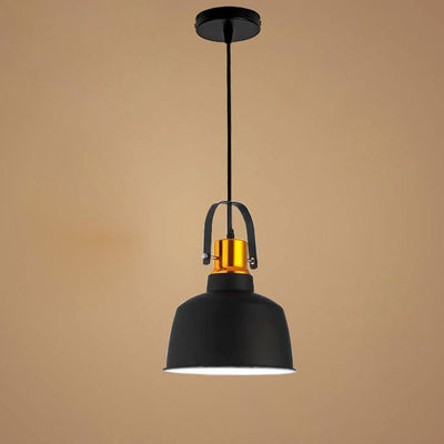 Minimalist Retro Industrial Aluminum Solid Color 1-Light Pendant Light