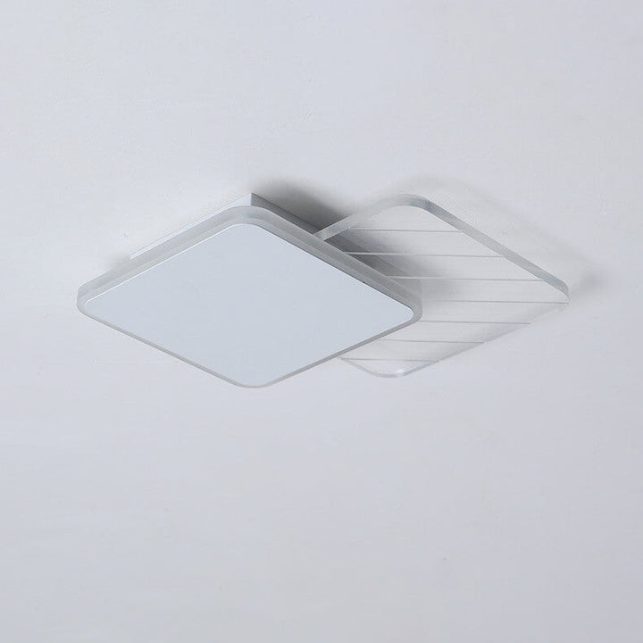 Conception géométrique simple et créative de superposition de lumière LED encastrée 