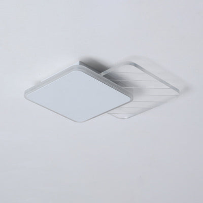 تصميم بسيط هندسي متداخل مبتكر لمصباح LED مثبت على السقف 