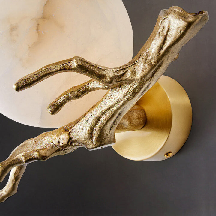 Kreative Luxus Messing Lucite Baumzweig 1-Licht Wandleuchte Lampe 