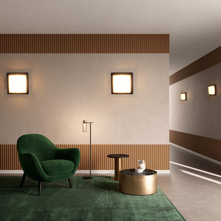 Modern Minimalist Square Aluminum Acrylic Induction LED Flush Mount Ceiling Light For Outdoor