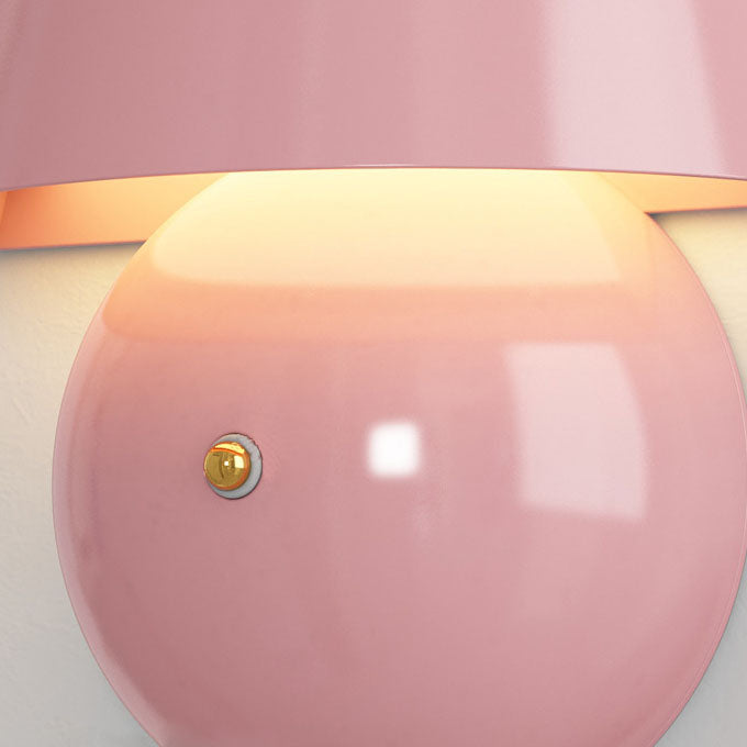 Modern Cream Trapezoidal Round Iron Acrylic LED Wall Sconce Lamp