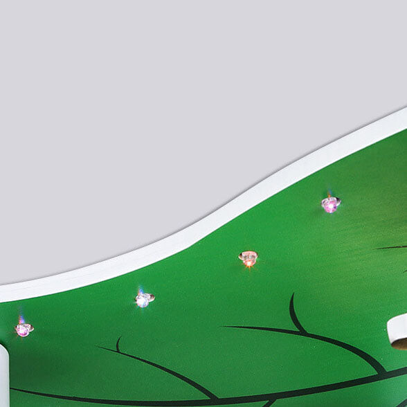 Zeitgenössische kreative Kinder Affenblatt Acryl 5-Licht Deckenleuchte für Schlafzimmer 