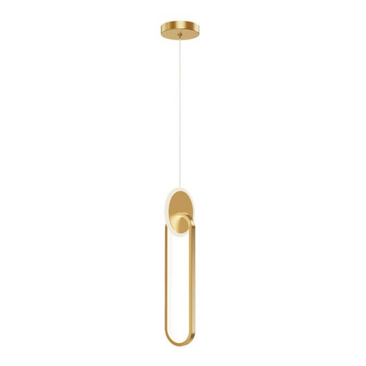Lámpara colgante LED de 1 luz de cobre minimalista moderna 