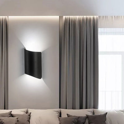 Modern Minimalist Rolled Edge Column LED Wall Sconce Lamp