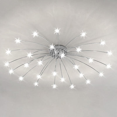 Contemporary Creative Full Of Star Iron 12/21/28 Light Flush Mount Ceiling Light For Living Room