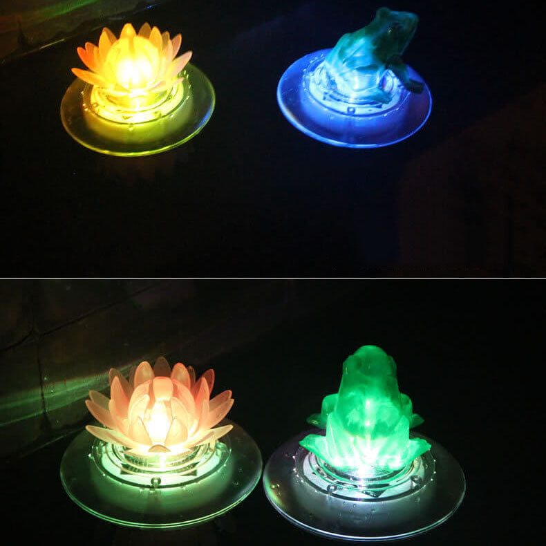 Solar Outdoor Water Floating Lights Colorful Gradient LED Garden Decorative Pool Lights
