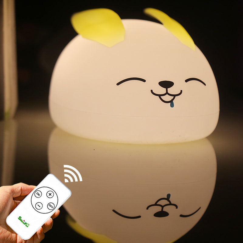 Lámpara de Mesa de Luz Nocturna LED de Silicona Creativa Moderna Conejo 