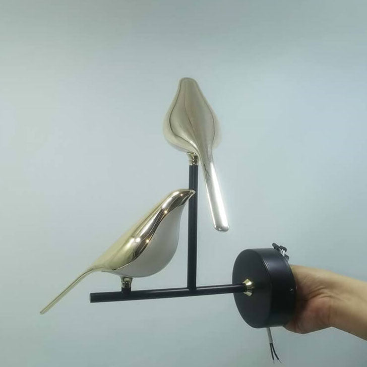 Lampe de table LED minimaliste nordique avec oiseau pie 