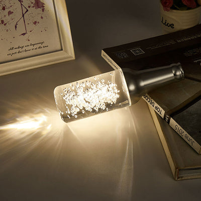 Lampe de table LED décorative tactile rechargeable Creative Luminous Wine Bottle 