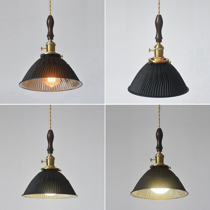 Suspension Luminaire Moderne Rétro Couleur Unie Laiton Verre Fer 1 Lumière 