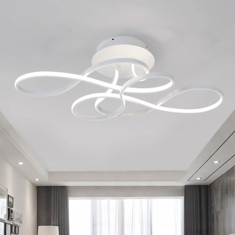 Moderne, minimalistische LED-Deckenleuchte aus Aluminium-Acryl-Linie