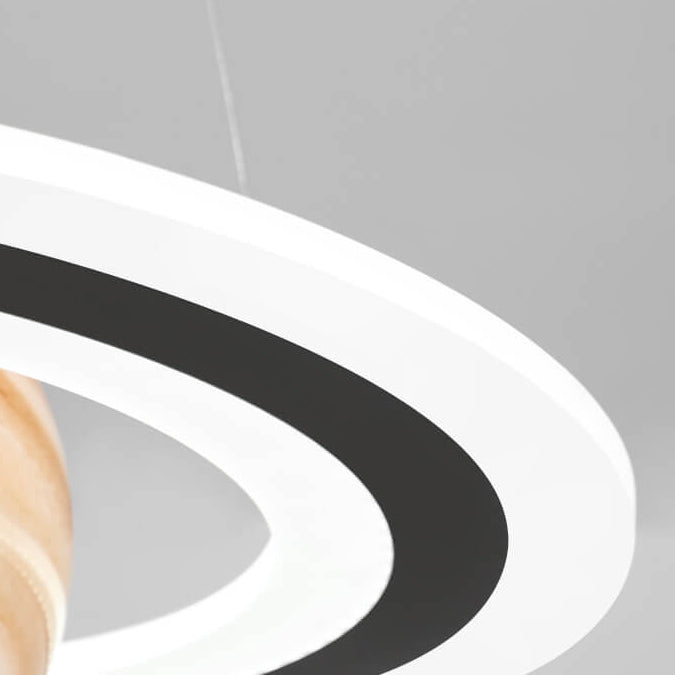Moderne Kreativraum Planet Kreis Kinder LED Kronleuchter 