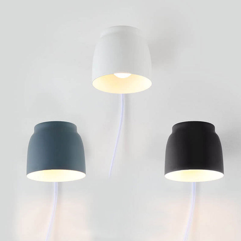 Nordische minimalistische drehbare 1-Licht-Wandleuchte mit Säulenfass 