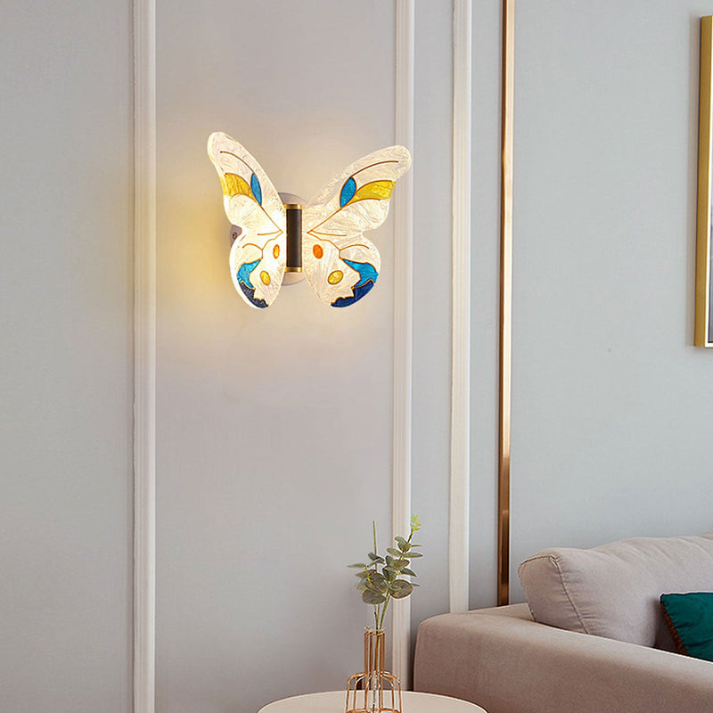 Nordic Creative Emaille Butterfly LED Wandleuchte 