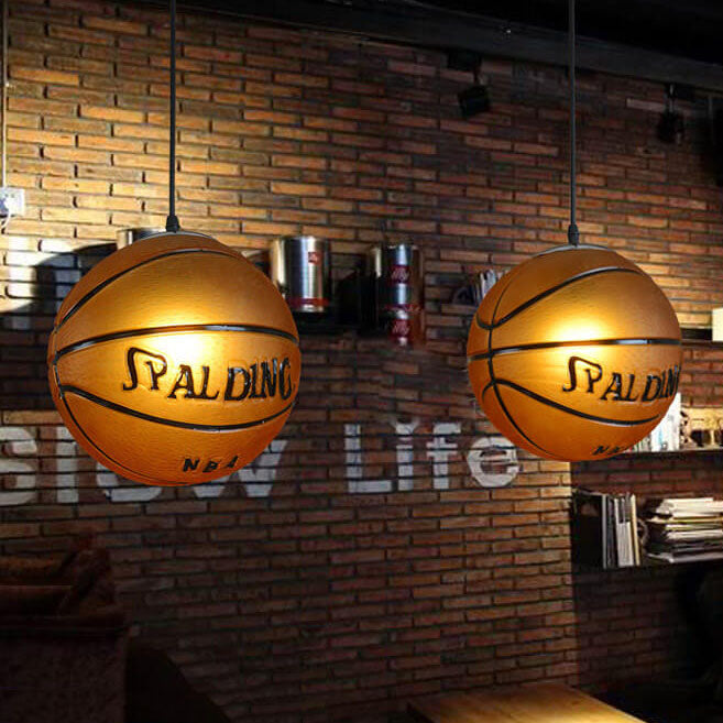 Suspension Luminaire 1-Lumière Basketball Créatif 