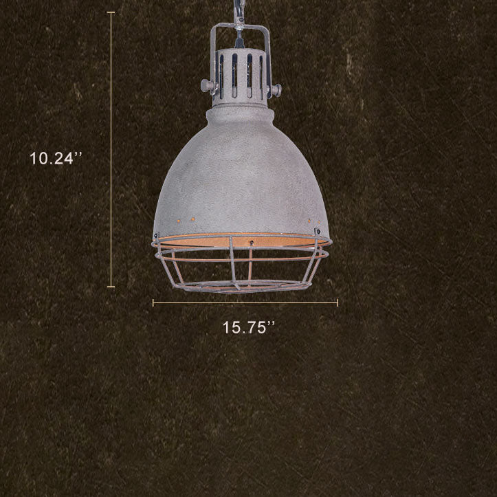 Retro Industrielle Antike Ältere Metall 1 Licht Schalenförmige Pendelleuchte 