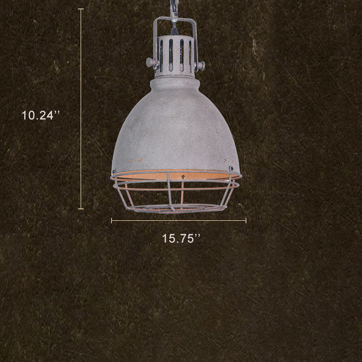 Retro Industrielle Antike Ältere Metall 1 Licht Schalenförmige Pendelleuchte 