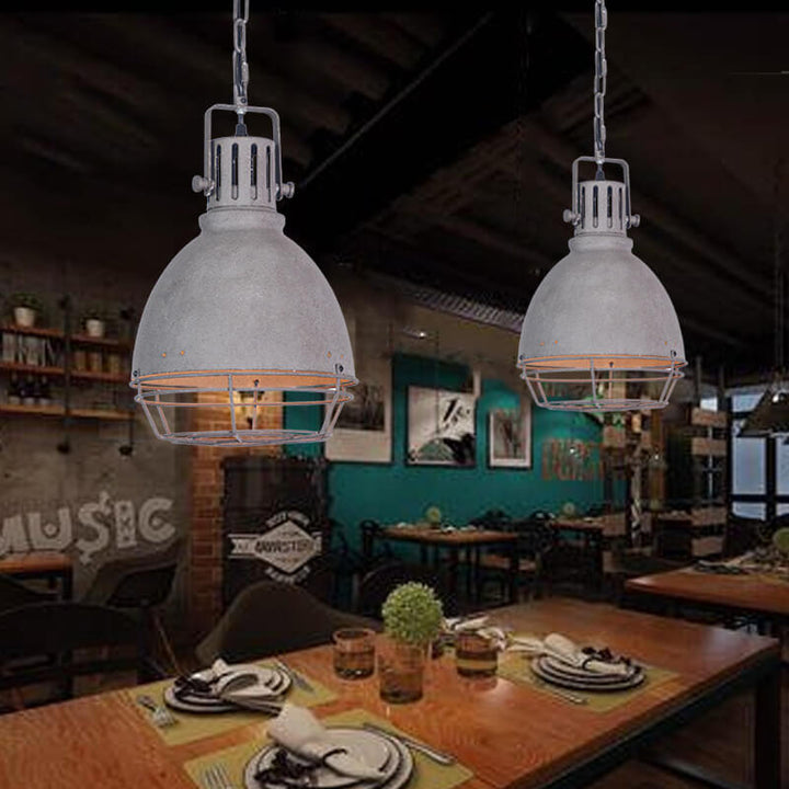 Retro Industrielle Antike Ältere Metall 1 Licht Schalenförmige Pendelleuchte 